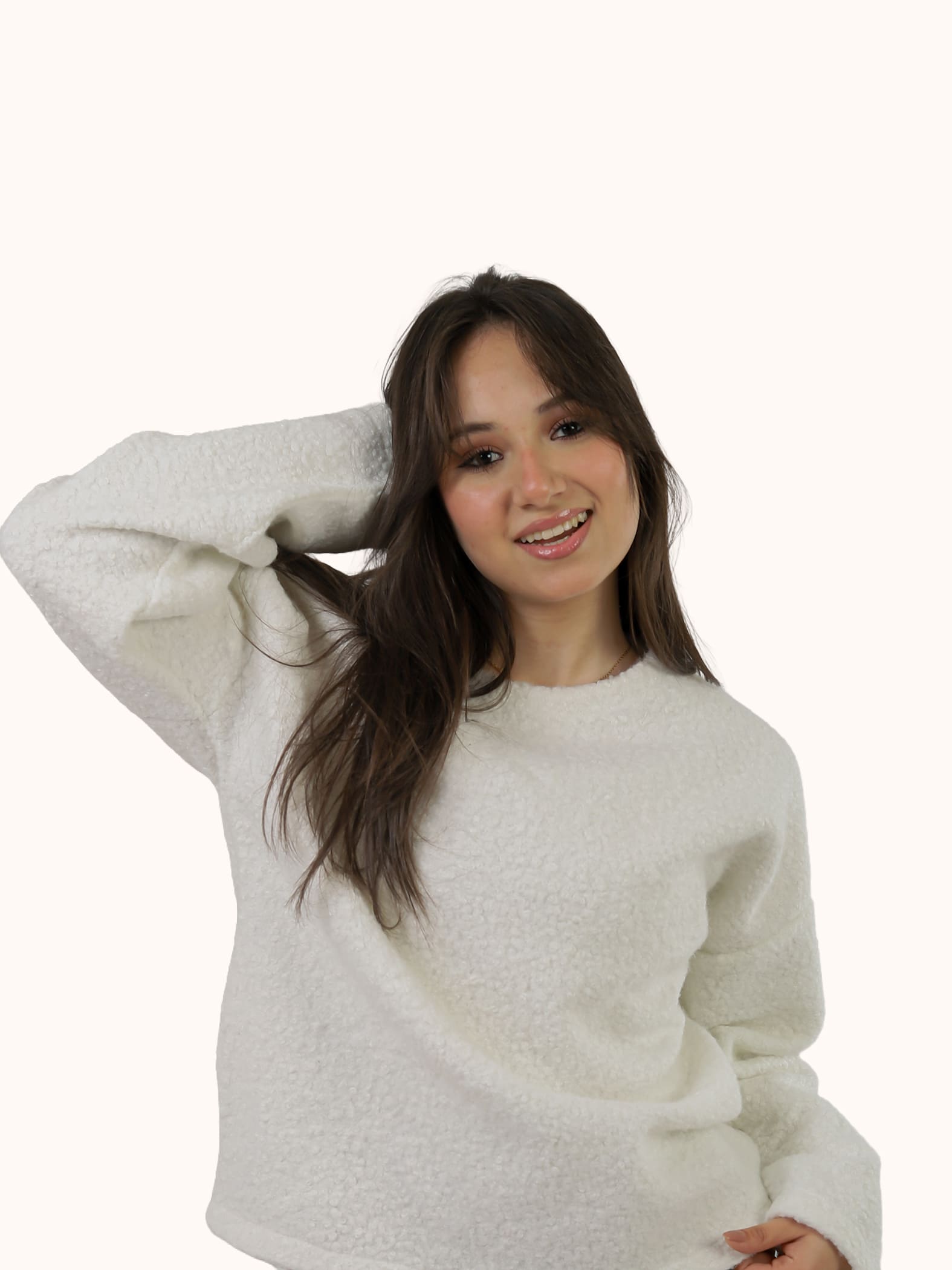 The Ivory Fluff Fur Pullover